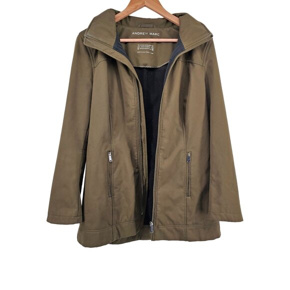 Andrew Marc Women's Water Repellent Jacket With Detachable Hood & 4-Way Stretch - Picture 5 of 6